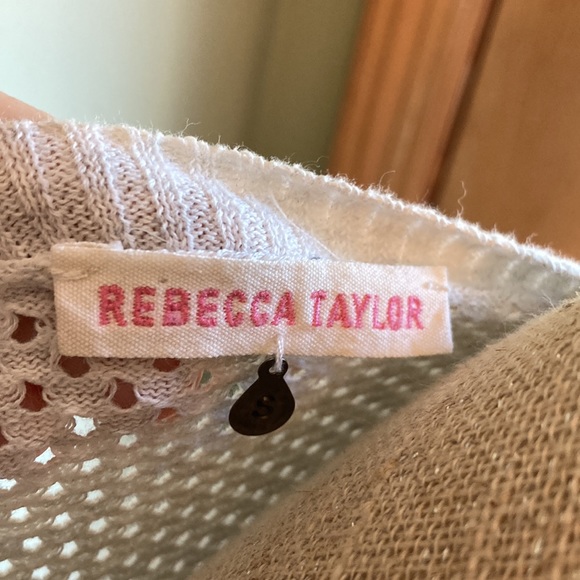 Rebecca Taylor white mesh long sleeve top - Picture 4 of 8